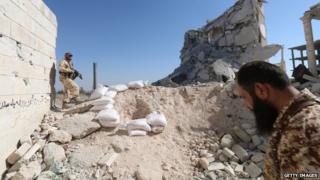 Rubble in Aleppo, Syria