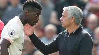 Jose Mourinho and Paul Pogba