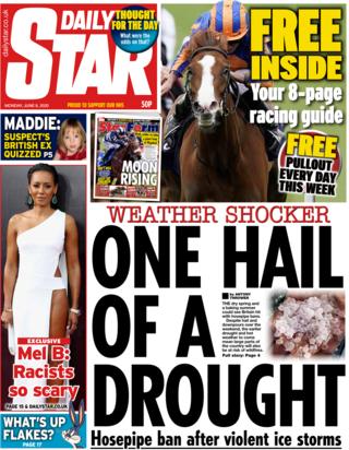 The Daily Star front page 8 June