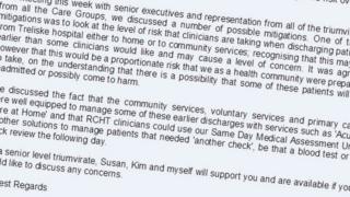 Royal Cornwall Hospitals Trust memo