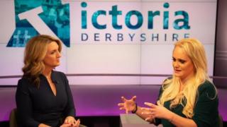 Jennifer Arcuri speaks to the BBC's Victoria Derbyshire
