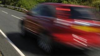 Speeding car
