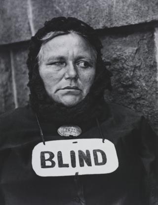 Blind woman, New York