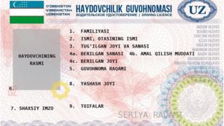 20 йилда учинчи янги ҳайдовчилик гувоҳномаси
