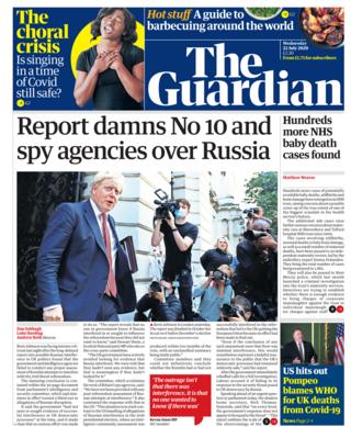 Guardian front page 22 July 2020