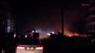The aftermath of the explosion at Viransehir, in Sanliurfa