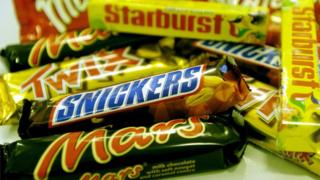 A selection of Mars brands, including Snickers, Twix and Starburst