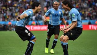 Suaez célèbre son 50ème buts sous les couleurs de la Céleste.