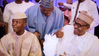 BVuhari ati igba keji rẹ nibi ayẹyẹ igbeyawo Yẹmi Ọsinbajo