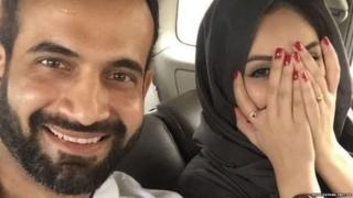 عرفان پٹھان اور ان کی اہلیہ