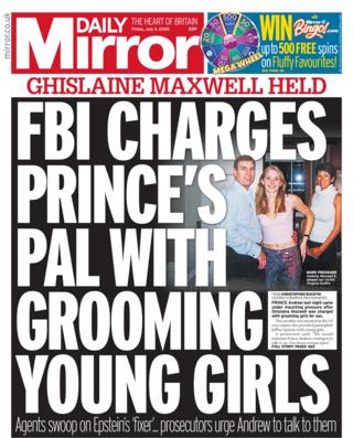 Daily Mirror front page
