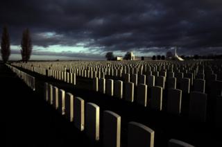 View of Tyne Cot cemetery in