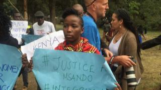 Abaharanira agateka ka kiremwa muntu mu myiyerekano i Nairobi