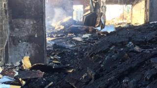 derelict building fire