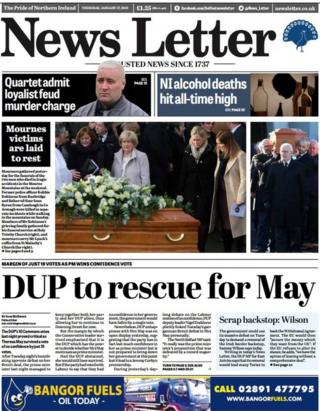 Front page of the News Letter on Thursday