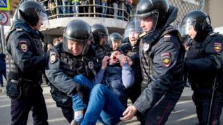 задержания на акции 26 марта в Москве