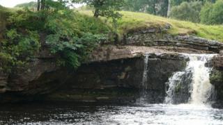 Wain Wath waterfall in Swaledale