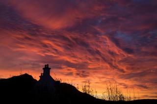 red sunrise