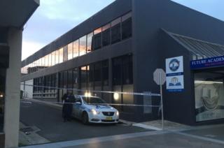 The street where the boys were arrested has been cordoned off by police