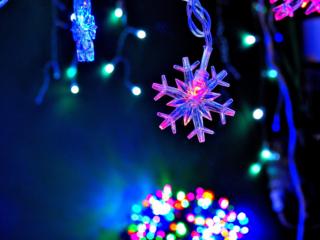 Adornos navideños en el centro histórico de Ciudad de Guatemala