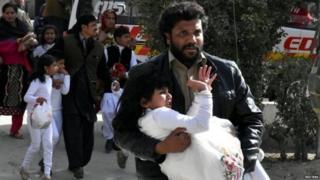Hundreds of worshippers were reported to be inside at the time