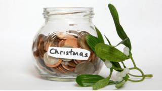 Christmas savings jar