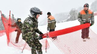 Лауберхорн около деревни Венген, лыжные гонки