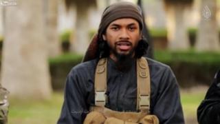   Screenshot of a video showing Neil Prakash, activist of the Australian Islamic State 