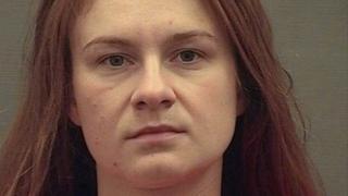 Maria Butina appears in a police booking photograph released by the Alexandria Sheriff"s Office in Alexandria, Virginia