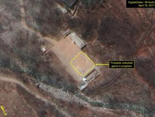 Satellite image appears to show volleyball game in progress at North Korea's nuclear site