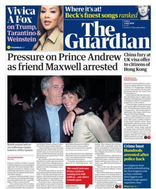 Guardian front page 03.07.20