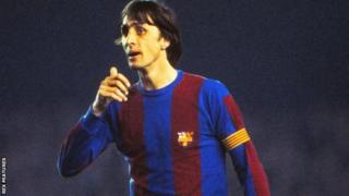 Cruyff wuxu kooxda Barca u horseeday guushii ugu ay ku hanteen horyaalka dalka Spain muddo 14 sanadood ah gudahood sanadkii 1973