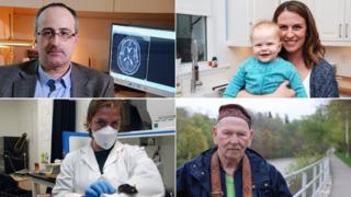 Gönüllüler (sol üstten sağa): Doktor Hooman Ganjavi, Sylvie Salewski, Evan Agnew, Cecilia Kramar