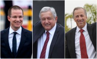 Ricardo Anaya, Andrés Manuel López Obrador y José Antonio Meade