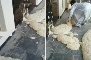 اعتراض یک نانوا در شهر خاش در استان سیستان و بلوچستان