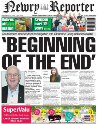Front page of the Newry Reporter
