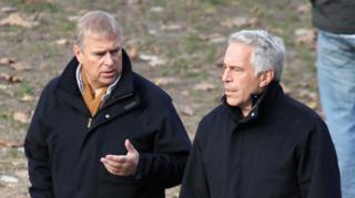 Prince Andrew and Jeffrey Epstein pictured in Central Park in New York in around 2010