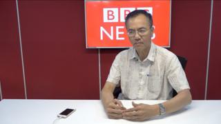 LS Nguyễn Quốc Lân trong một lần đến thăm văn phòng BBC ở Bangkok tháng Chín, 2018