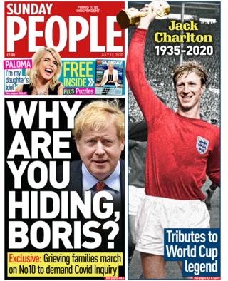 Sunday People front page 12/07/20