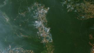NASA satellites tracked actively burning fires across South America and captured images of smoke in the last week.