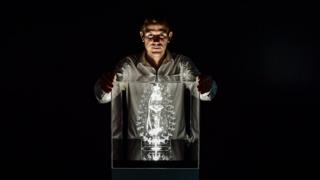 Luke Jerram and his foot and mouth virus sculpture