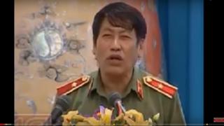 Thiếu tướng Trương Giang Long trong video clip dài 30 phút về quan hệ Việt Trung phát trên YouTube hồi tháng 3/2017.
