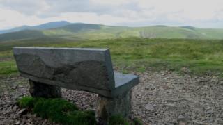 Bench dedicated to Mick Lewis, 16, on High Pike