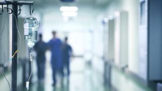   Stock image of a hallway hospital 