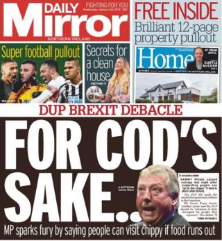 Daily Mirror front page