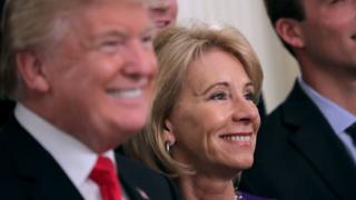 Education secretary Betsy DeVos has delayed putting in place debt relief rules
