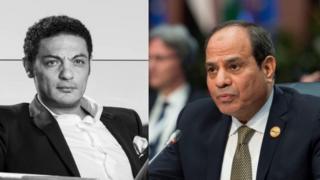 الرئيس المصري عبد الفتاح السيسي والمقاول والممثل المصري محمد علي