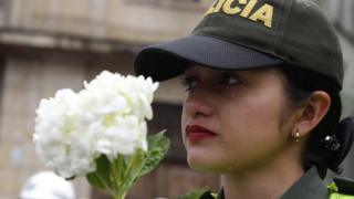 Protesta contra el terrorismo en Medellín.