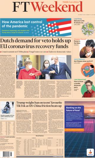 The FT Weekend front page 18 July