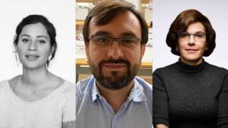 Marina Escalera-Zamudio, Javier Jaimes e Irene Bosch